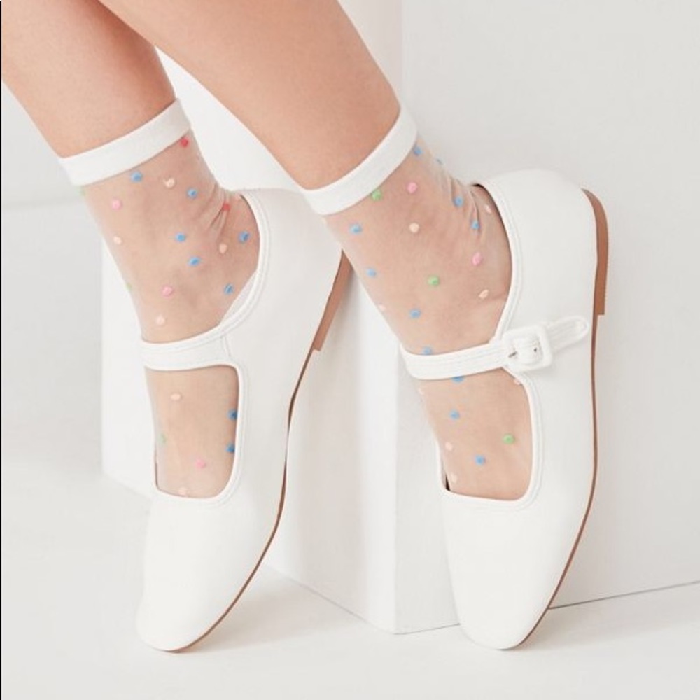 BLACK leather Mary Jane Flat